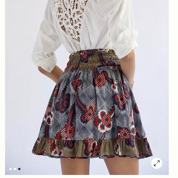 Let Me Be Belted A-Line Mini Skirt (Anthropologie) - Picture 2 of 5